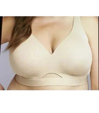 NWT Cacique Comfort Bliss Lightly Lined Beige Bra 46DD Lane Bryant