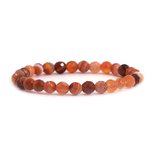 6mm Fashion round gemstone beads stretchable bracelet 6.5" - Picture 44 of 222