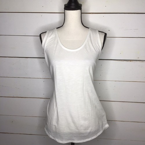 Neu Prana Glenna Tank ärmellos hinten offen Bio-Baumwolle weiß Damen Large - Bild 1 von 7