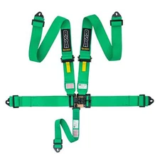 RSA 3 Inch 5-Point NASCAR Style Brisca Oval Autograss Safety Harness - Green