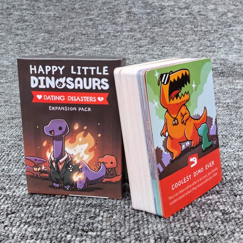 Board Game Happy Little Dinosaurs Base Game & Deck Cards Game Family Game Gift - Picture 22 of 23