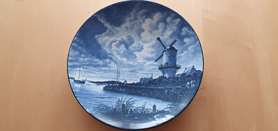  Oud Delft Wandteller ''Windmühle von Wijk'' 38,5cm 