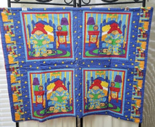 Paddington Bear Quilt Wall Hanging Handmade Multi-Color 42 3/4" W x 34" L