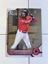Junior Sanquintin 2022 Bowman Chrome Prospect #BCP-80 Cleveland Guardians
