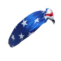 David & Young Women's Satin Stars And Stripes Criss Cross Headband on sale David & Young Women's Satin Stars And Stripes Criss Cross Headband on sale