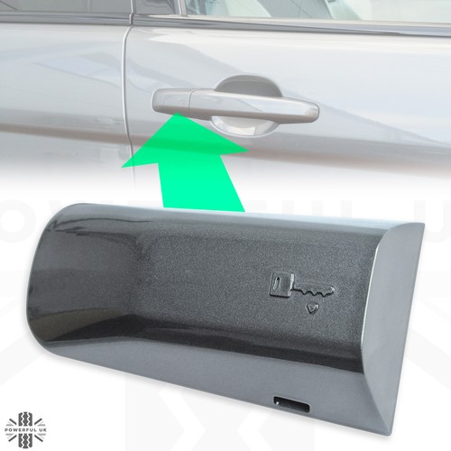 RH Door Handle Key Lock Cover Cap – Corris Grey, For Range Rover Evoque, Genuine Rover Part