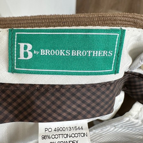 B by Brooks Brothers Classic-Fit Corduroy Dress Pants Sand Big Boys Size 20R - Picture 11 of 13