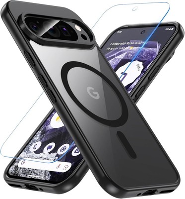 Magsafe Case For Google Pixel 9 Pro/9 Pro XL Silicone Phone Cover & Screen Glass