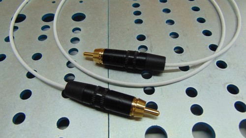 Cavo audio digitale DAC 75 ohm interconnessione filo placcato argento 1,5 piedi nuovo RCA - Foto 2 di 2