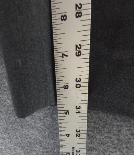 Eddie Bauer Career Trouser Pants Womens 12 Wide Leg High Rise Gray Poly Wool - Picture 6 of 12