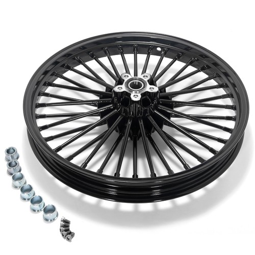 21x2.15 Fat Spoke Front Wheel w/ Rotor For Harley Heritage Softail Classic FLSTC - Picture 10 of 12