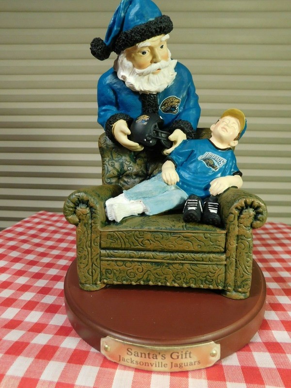 Jacksonville Jaguars Christmas Figurine Santa’s Gift 2nd in Limited Series