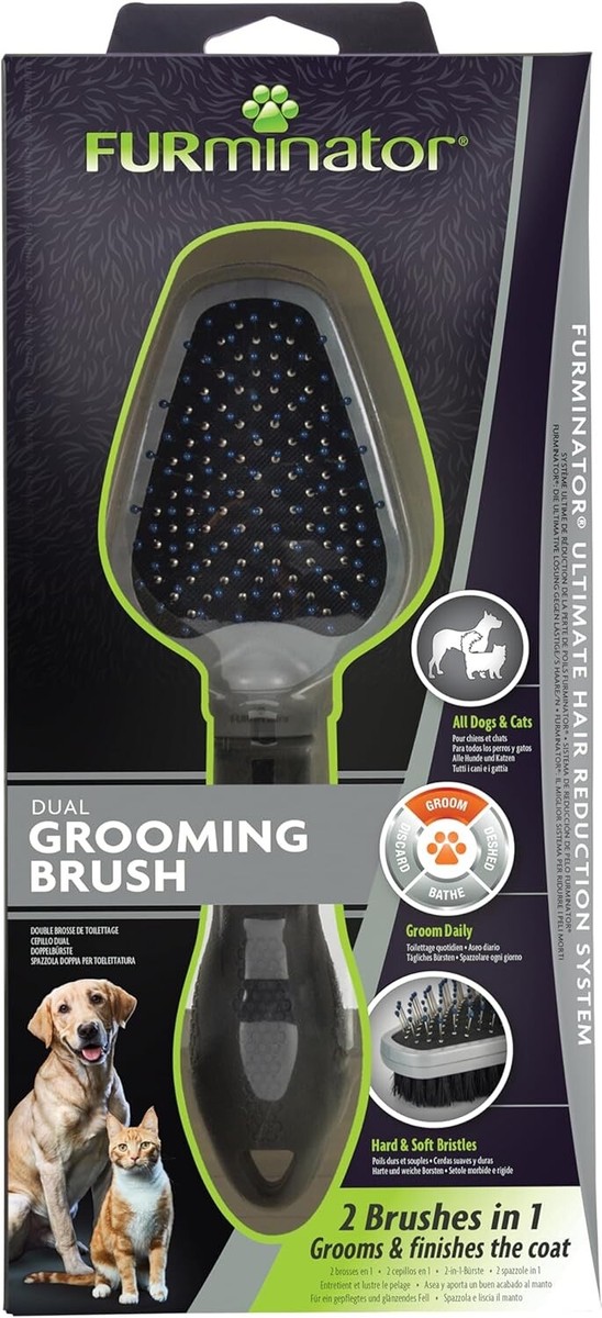 FURminator Dual In Pet Grooming Fur Brush Suitable For All