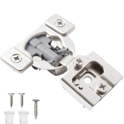 Compact Cabinet Hinges, Soft Close 105° Face Frame 1/2'' Overlay 6 Way Adjustment