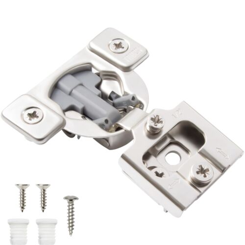 Compact Cabinet Hinges, Soft Close 105° Face Frame 1/2" Overlay 6 Way Adjustment - Picture 1 of 15