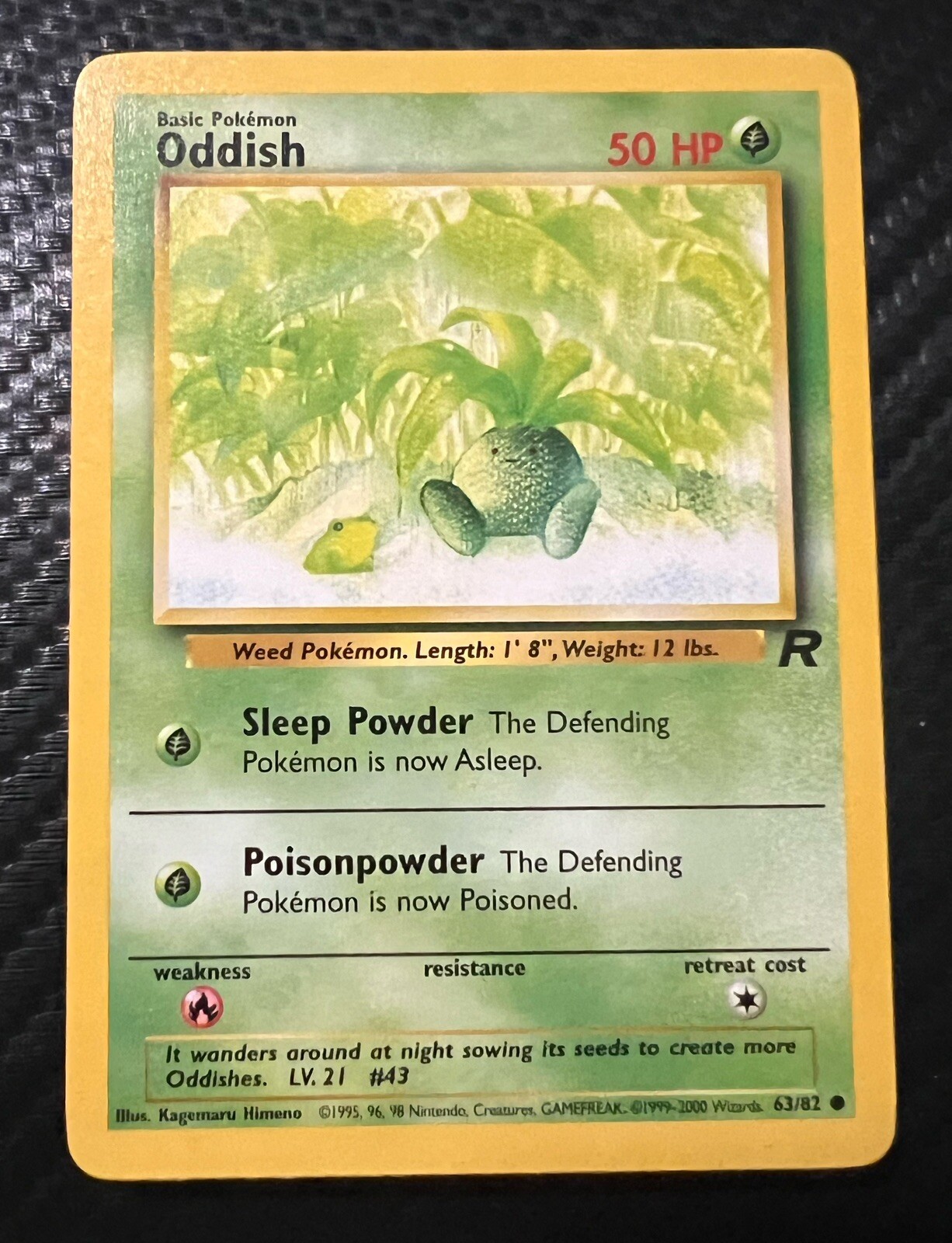 Oddish Team Rocket - NM - 2000 Pokémon - WOTC - 63/82