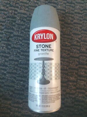 Krylon Stone Fine Texture Finish Spray Paint Granite Color 12 oz NEW