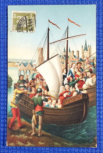 Hans Memling Bruges The Massacre of Companions of St Ursule Flemish Old Postcard