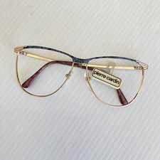 Vintage Pierre Cardin Japan Blue Gold NOS Deadstock Eyeglasses Unused 56 13