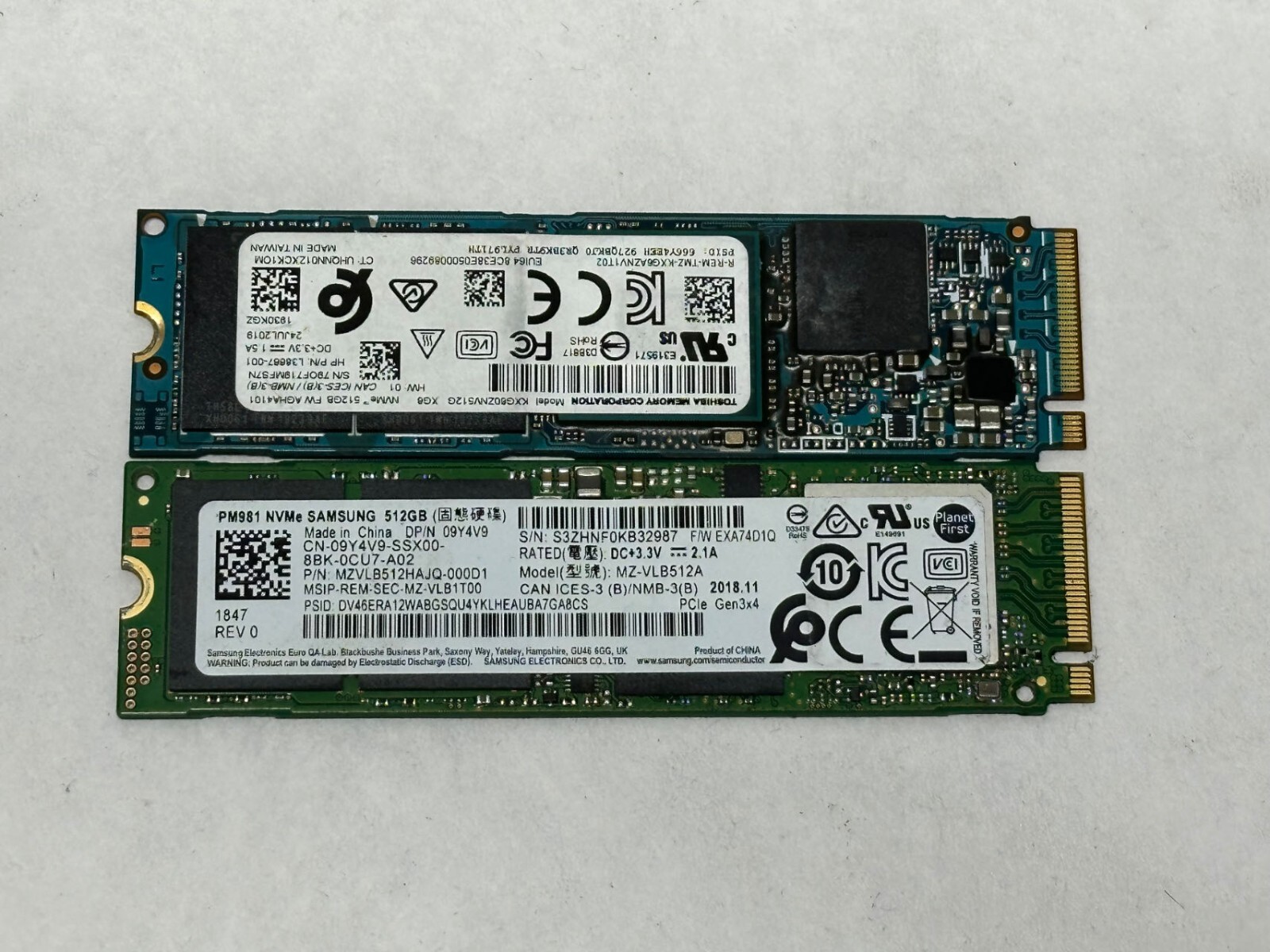 Mixed Brands 512gb M.2 NVMe SSD 512GB M2 2280 Lot of 2. Available Now for $89.99