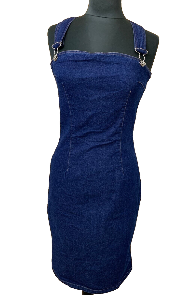 Dolce and Gabbana D&G stretch denim bustier pinafore Dress sz UK12