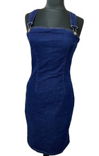 Dolce and Gabbana D&G stretch denim bustier pinafore Dress sz UK12 US8 EU40