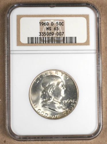 1960-D FRANKLIN HALF DOLLAR NGC MS65 089007