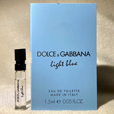 Dolce & Gabbana Light Blue Eau de Toilette Sample Spray .05oz, 1.5mL New w/ Card