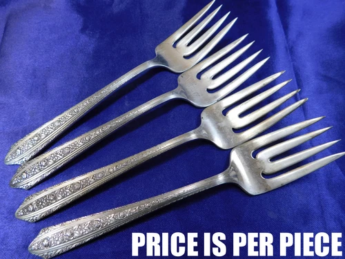 WALLACE NORMANDIE STERLING SILVER SALAD FORK - GOOD CONDITION T