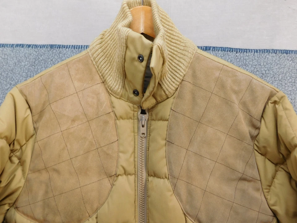 Abrigo de Caza de Invierno 10X De Colección Para Hombre Grande Caqui Almohadillas para el Hombro Hecho en EE. UU. Foto 2 de 4