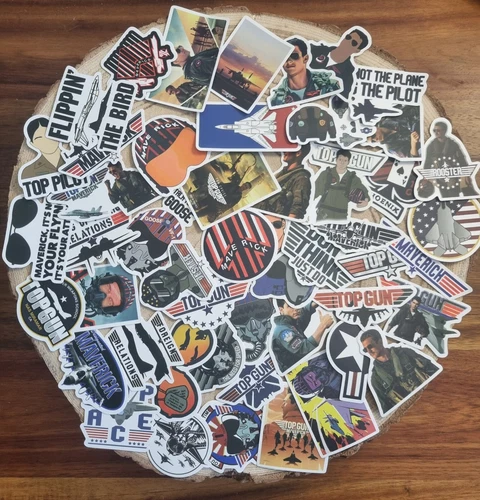 🍀 50 Top Gun Maverick Tom Cruise Aufkleber Sticker für z.B. Laptop Handy 