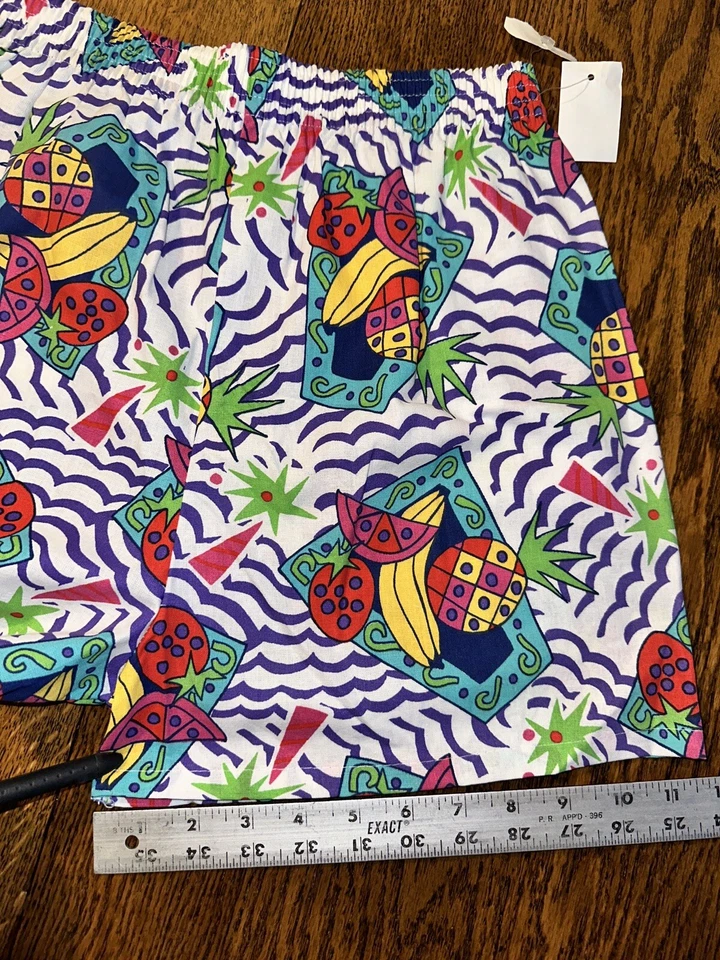 Pantalones Cortos Jams De Colección Años 80 90 Coloridos Salvados por la Campana Medianos Elásticos Nuevos Stock Muerto Foto 3 de 4