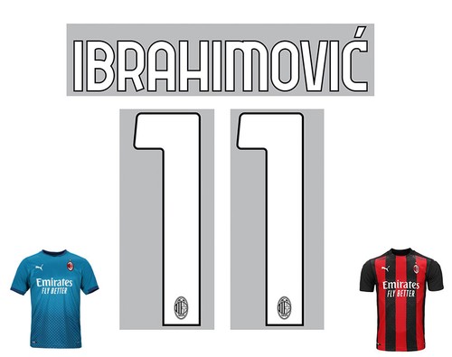 Kit Personalizzazione IBRAHIMOVIC 11 Nome Numero Maglia MILAN Puma Home  2020-21 | eBay
