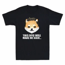 Dogelon Mars Funny Coin    currency Meme Retro Men's T-shirt Black Tee