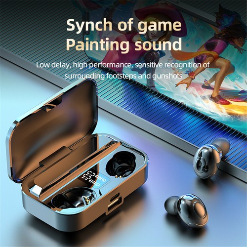 Auriculares estéreo inalámbricos con cancelación de ruido Auriculares Bluetooth Auriculares para música Micrófono - Imagen 10 de 11