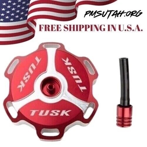 Tusk Gas Cap 1996–2001 Yamaha YZ125 YZ 125 Petrol Fuel Tank Lid Aluminum Red - Image 2 of 4