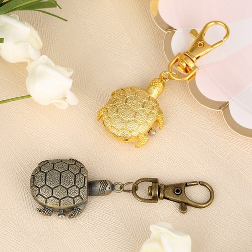 Orologio da taschino 3D Tartaruga Gufo Design Uomo Donna Portachiavi Analogico Quarzo Regali - Foto 8 di 15