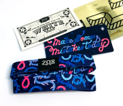 ZOX *MAKE SOME MISTAKES TODAY* Silver DBL Sgl med MYS/FG band w/WHITE STAR Card