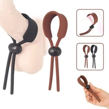 Silicone Cock Loops Adjustable Lasso Cock Ties Penis Ring Male Erection Enhancer