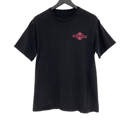 Retro Independent Truck Co. Skateboarding Cross Faded Out Black Logo T-Shirt