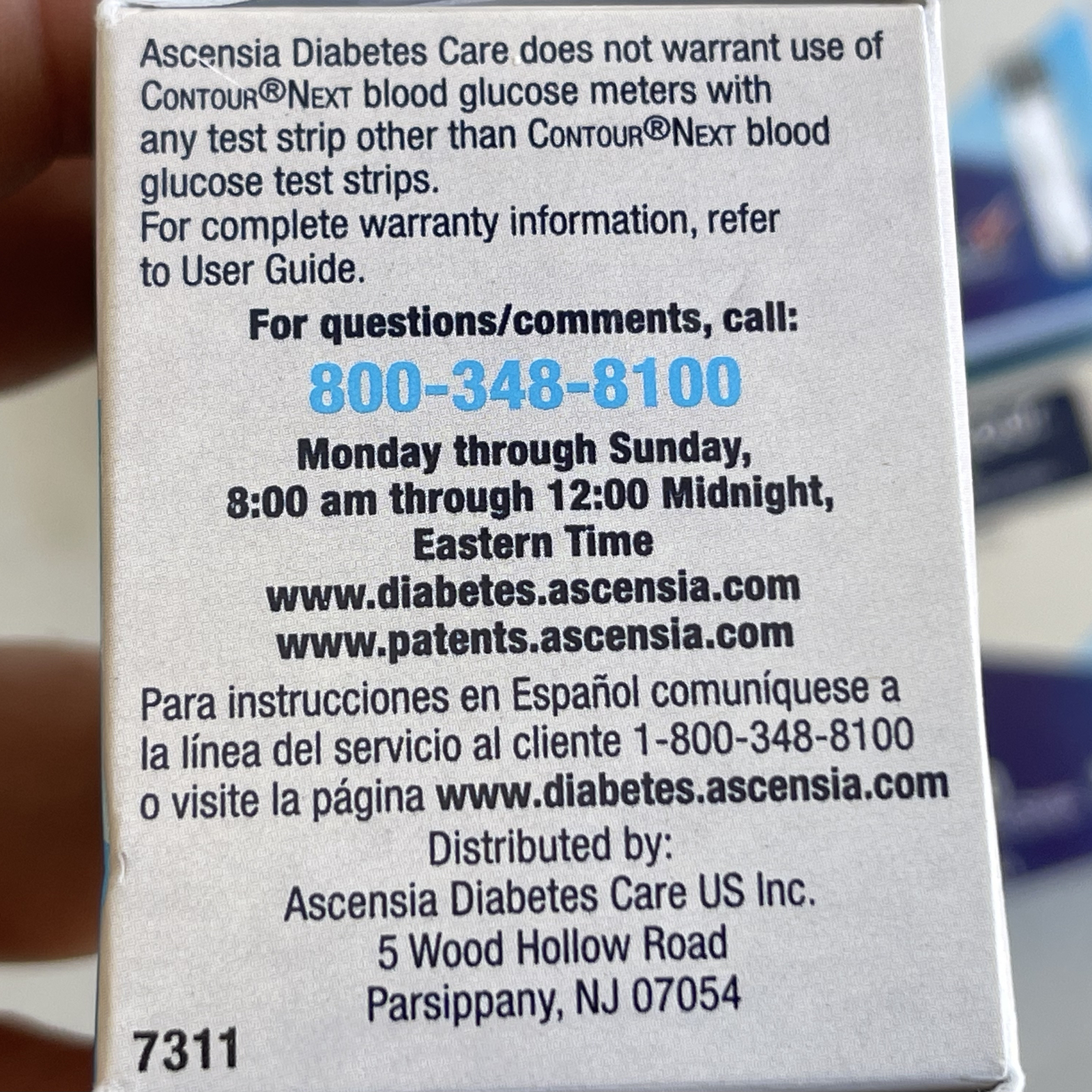 Contour Next 7311 Blood Glucose 50 Test Strips For Self Testing No