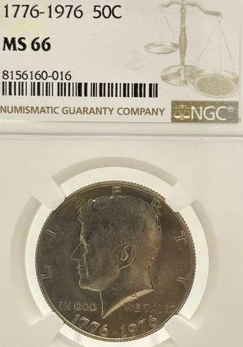 1776-1976 P Kennedy Half Dollar NGC MS66 #1447