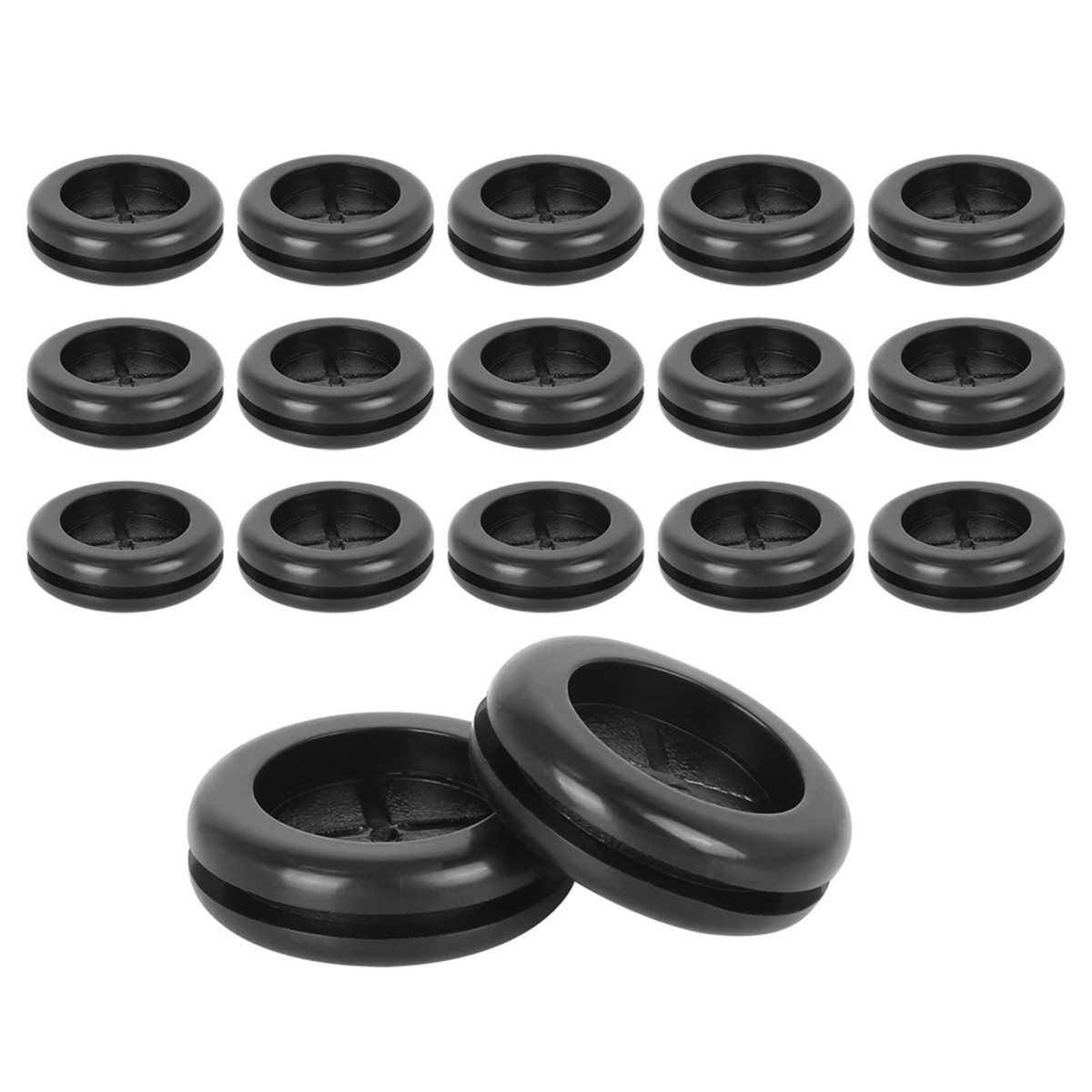 250 Pièces œillets En Caoutchouc Double Face 4mm Noir - Protecteur De Câbles Pour Voiture, Universel