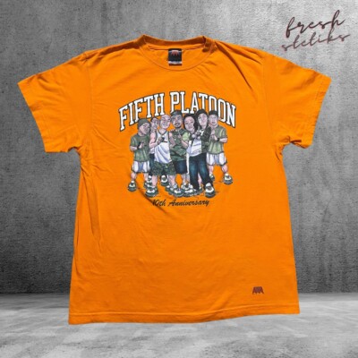 Official Streetwear Undrcrwn DJs 5th Platoon Men’s Orange Tee Shirt Size  Large