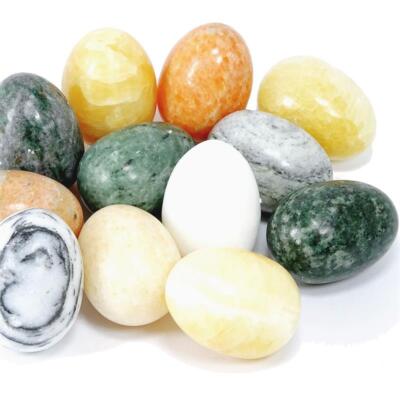 Ostereier Set 9 Stück Granit bunt Ostern Deko Eier Haus Garten DIY Osterschmuck