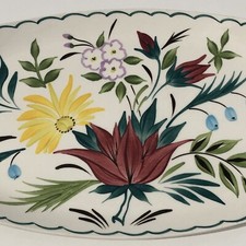 Midwinter Stylecraft Fashion Shape 11-61 Oval Plate 29cm Floral Design Rare Find