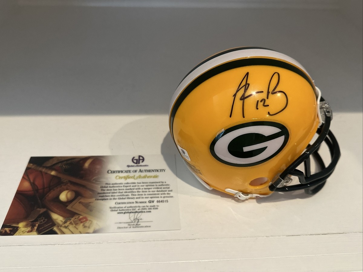 AARON RODGERS Signed Autograph NFL Green Bay Packers Mini Helmet *COA *FREE SHIP AARON RODGERS Signed Autograph NFL Green Bay Packers Mini Helmet *COA *FREE SHIP