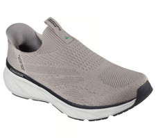 Skechers Shoes Mens Slip ins on Memory Foam Taupe Hands Free Heel Pillow 232839