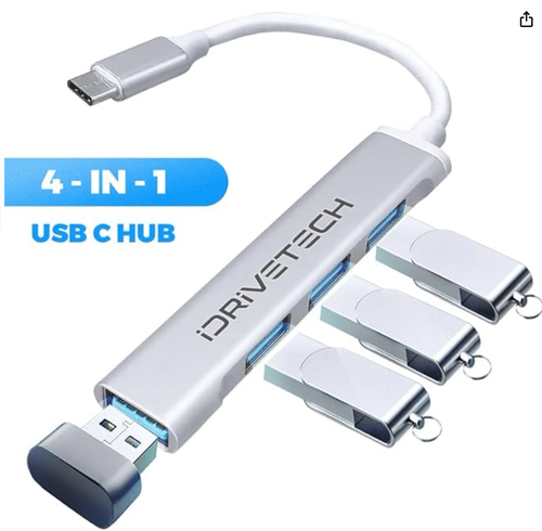 USB C Hub Multiport Adapter - iDriveTech 4 in 1 USB Type C to 4 USB 3.0 - Compat - Picture 6 of 6