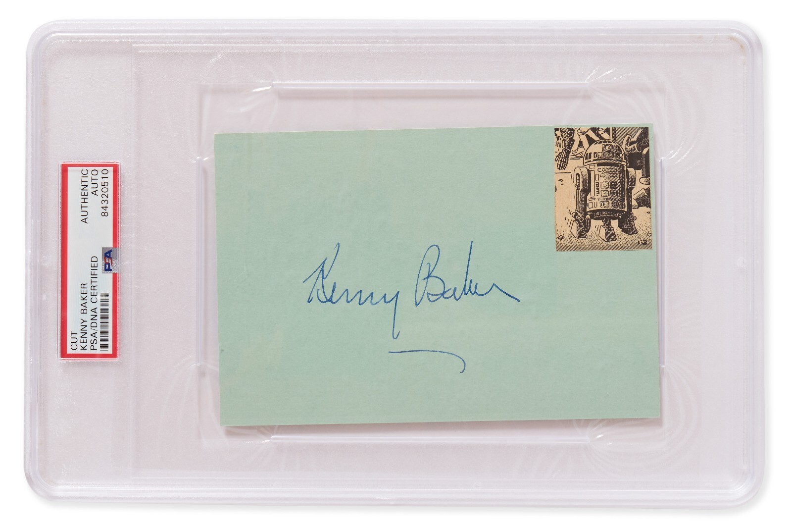 PSA/DNA Encapsulated Kenny Baker R2-D2 Signature